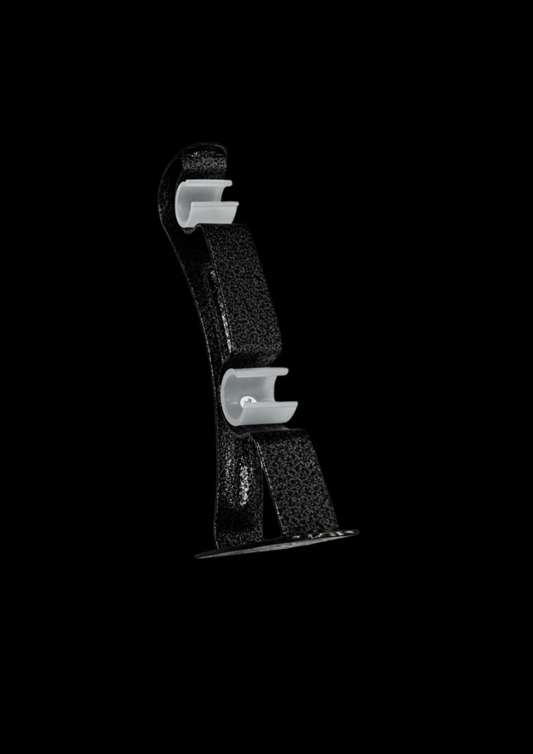 Black curtain rod bracket